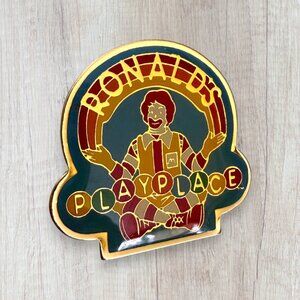 Ronald McDonald Playground Playplace Vintage Enamel Pin Brooch McDonalds 80s